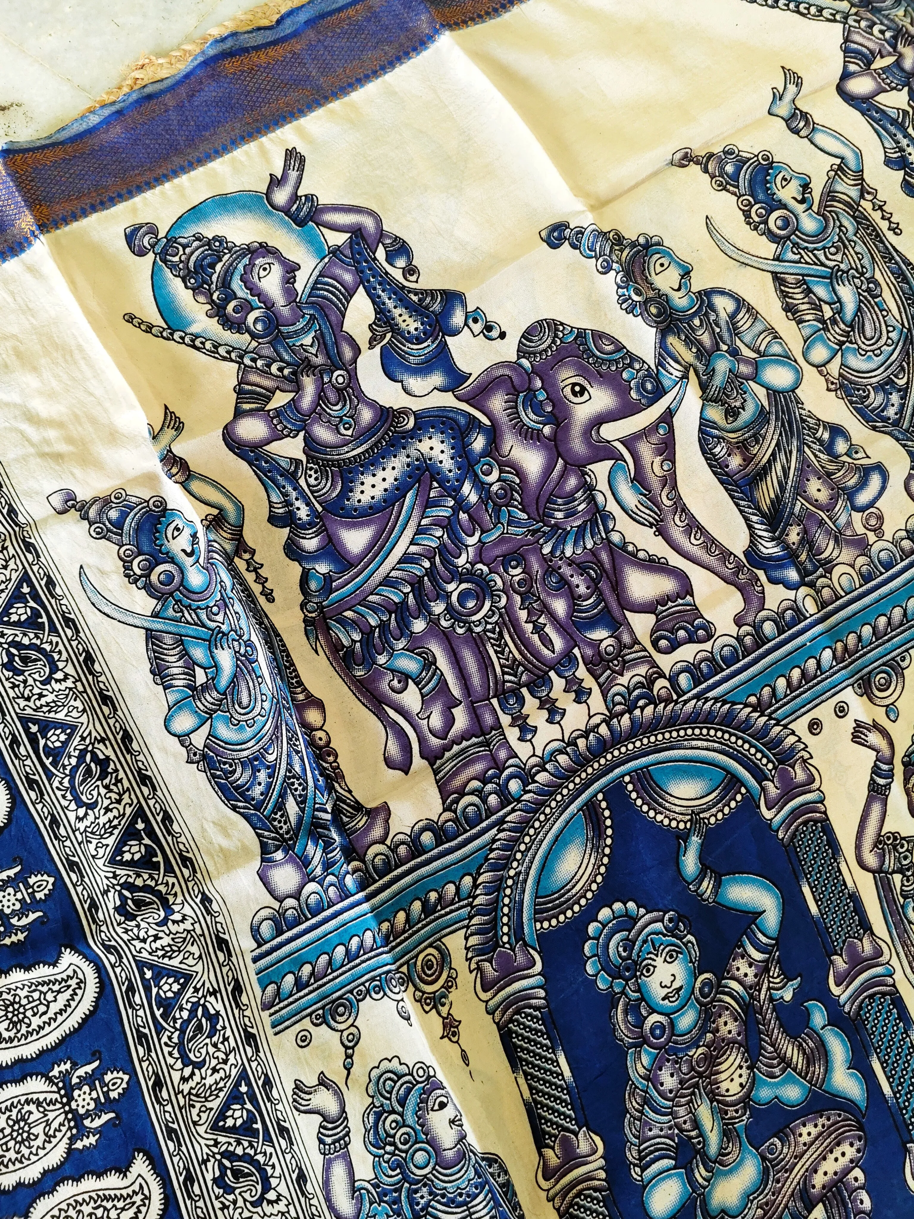 Premium Rawsilk Kurti with Kalamkari Dupatta - Thumbnail 4